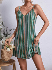 Striped V-Neck Cami Dress