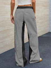 Striped Wide Leg Jeans