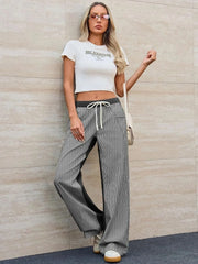 Striped Wide Leg Jeans