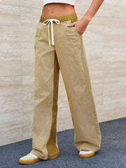 Striped Wide Leg Jeans