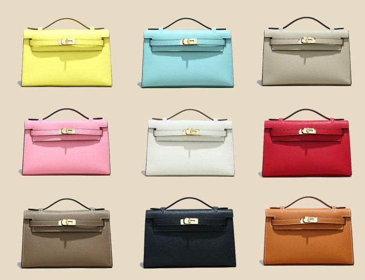 Stylish Mini Calf Leather Handbag with Hardware