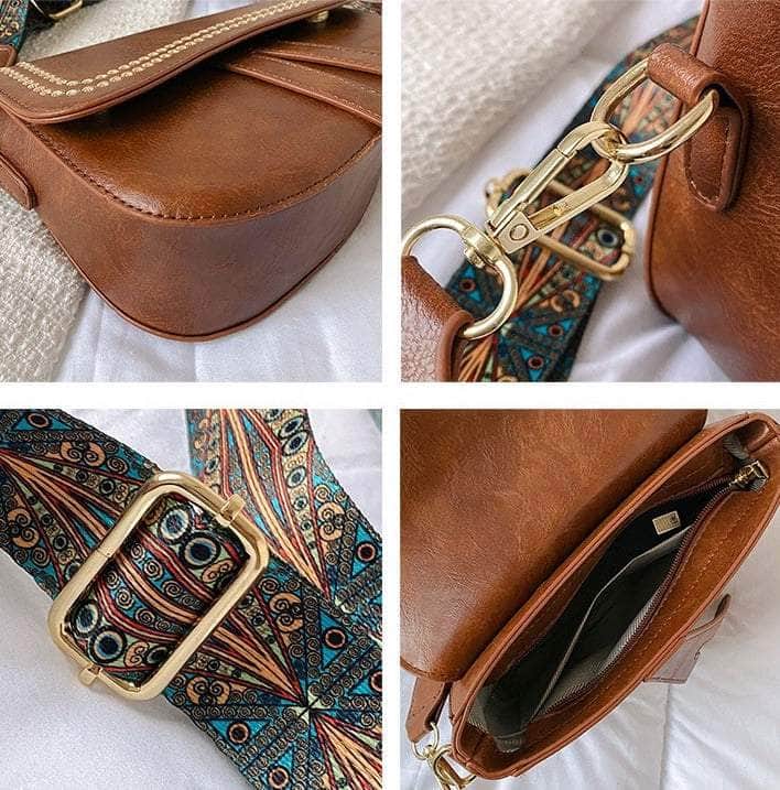 Stylish Mini Leather Shoulder Bag with Crossbody Function