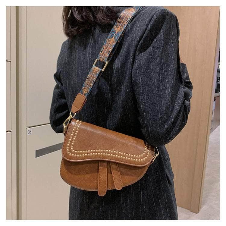 Stylish Mini Leather Shoulder Bag with Crossbody Function