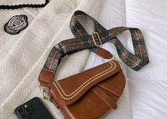 Stylish Mini Leather Shoulder Bag with Crossbody Function