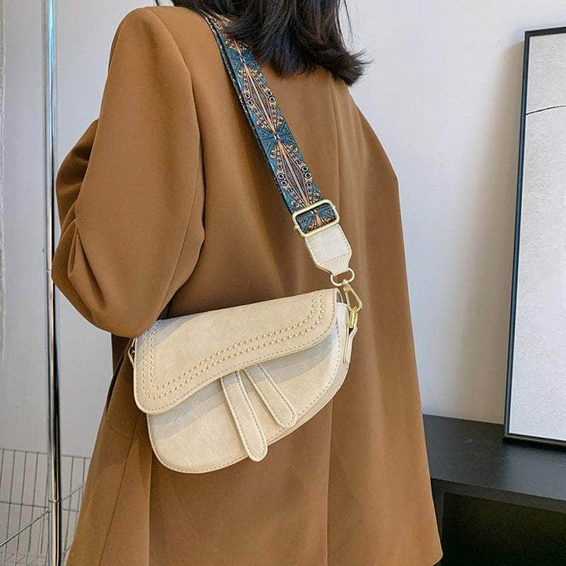 Stylish Mini Leather Shoulder Bag with Crossbody Function