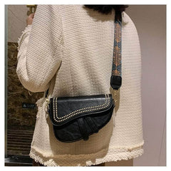 Stylish Mini Leather Shoulder Bag with Crossbody Function