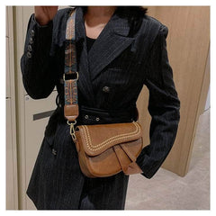 Stylish Mini Leather Shoulder Bag with Crossbody Function