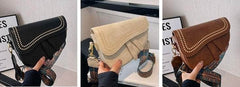 Stylish Mini Leather Shoulder Bag with Crossbody Function