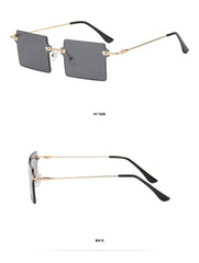 Stylish Rectangle Cut Edge Sunglasses