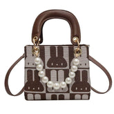 Stylish Shoulder Bag With Unique Bed-Inspired Handle