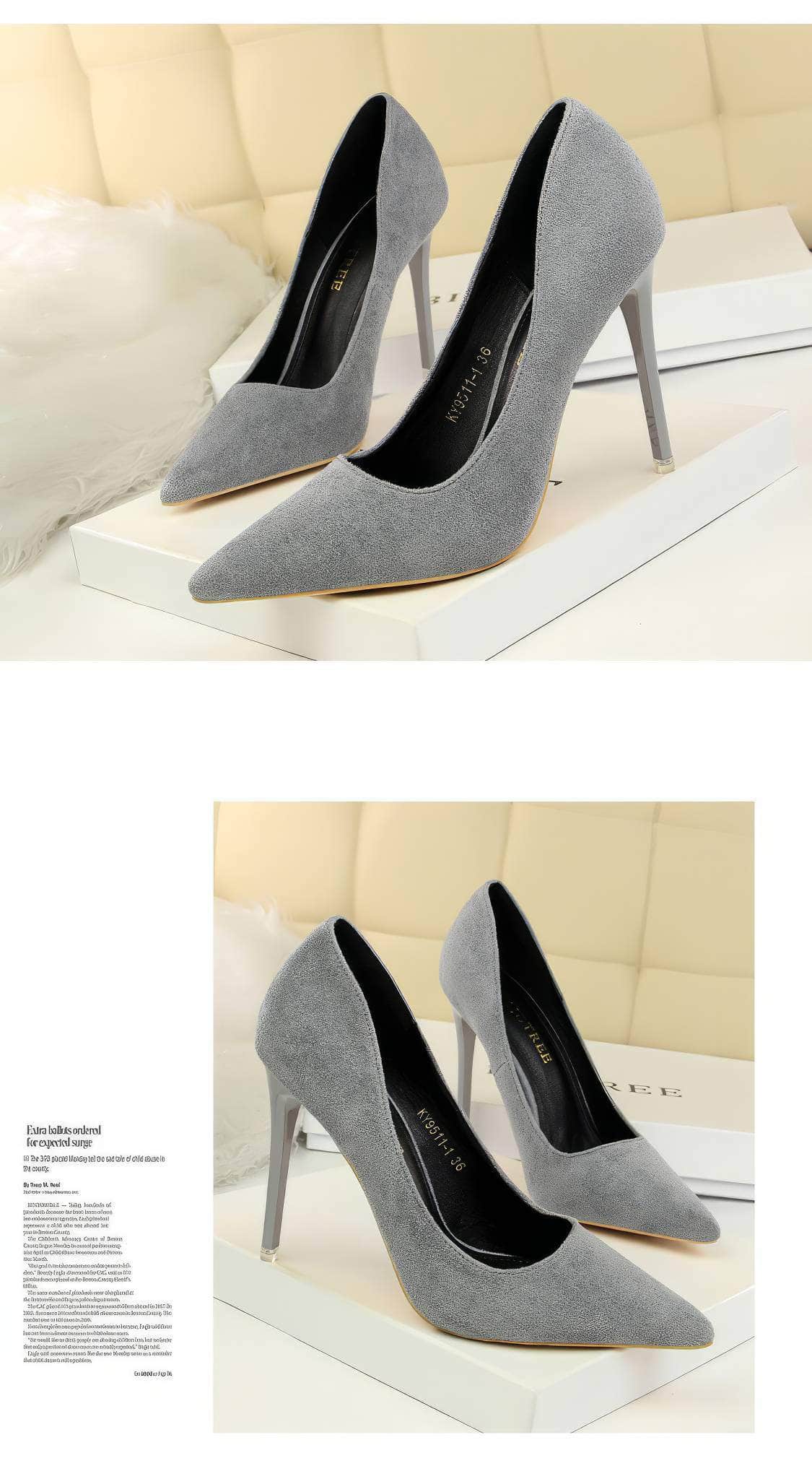 Suede Pointy Toe Pump Stiletto Heels