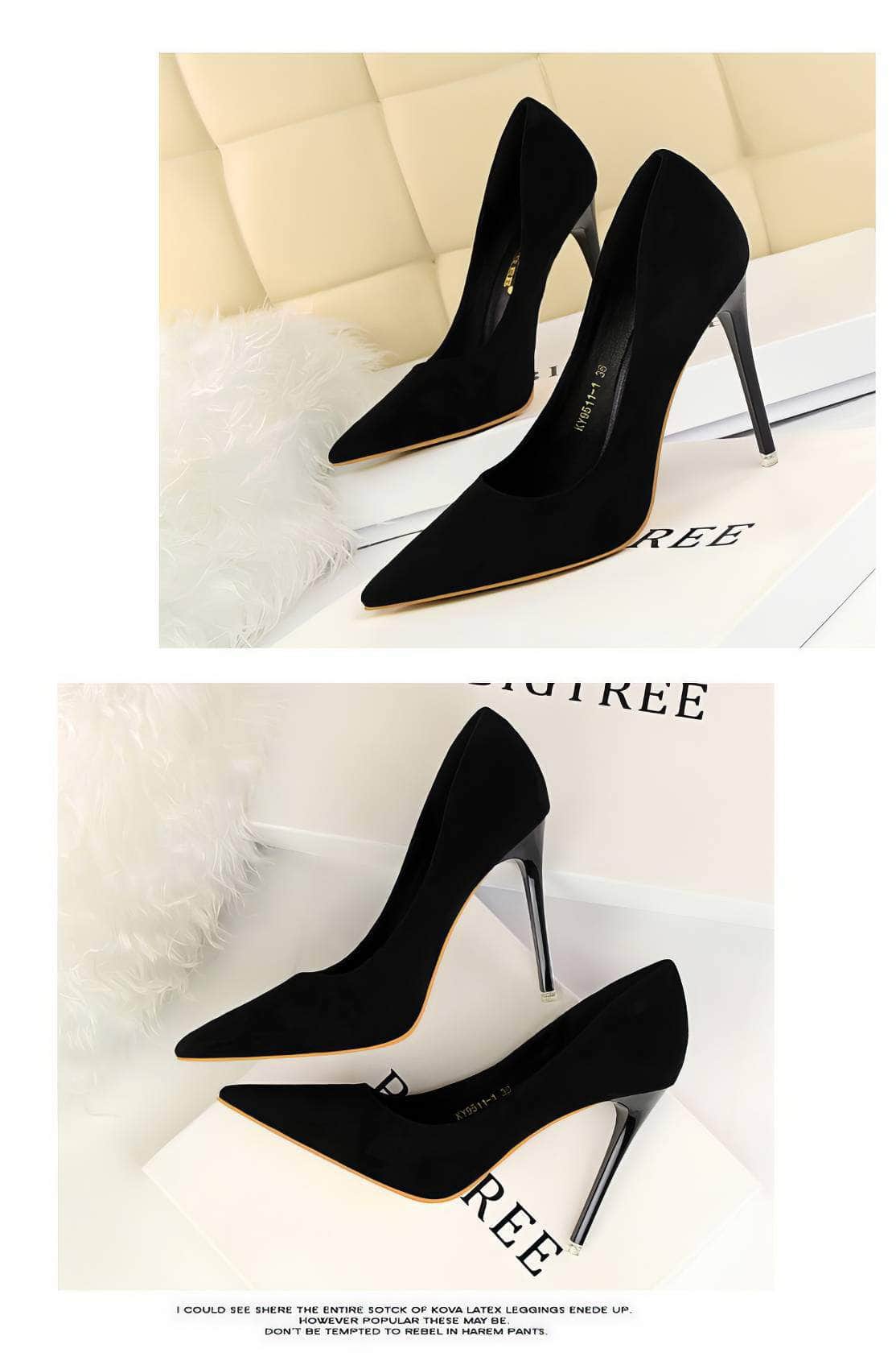 Suede Pointy Toe Pump Stiletto Heels