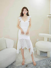 Sweetheart Floral Lace Cocktail Dress