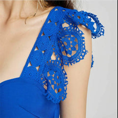 Sweetheart Floral Lace Cocktail Dress