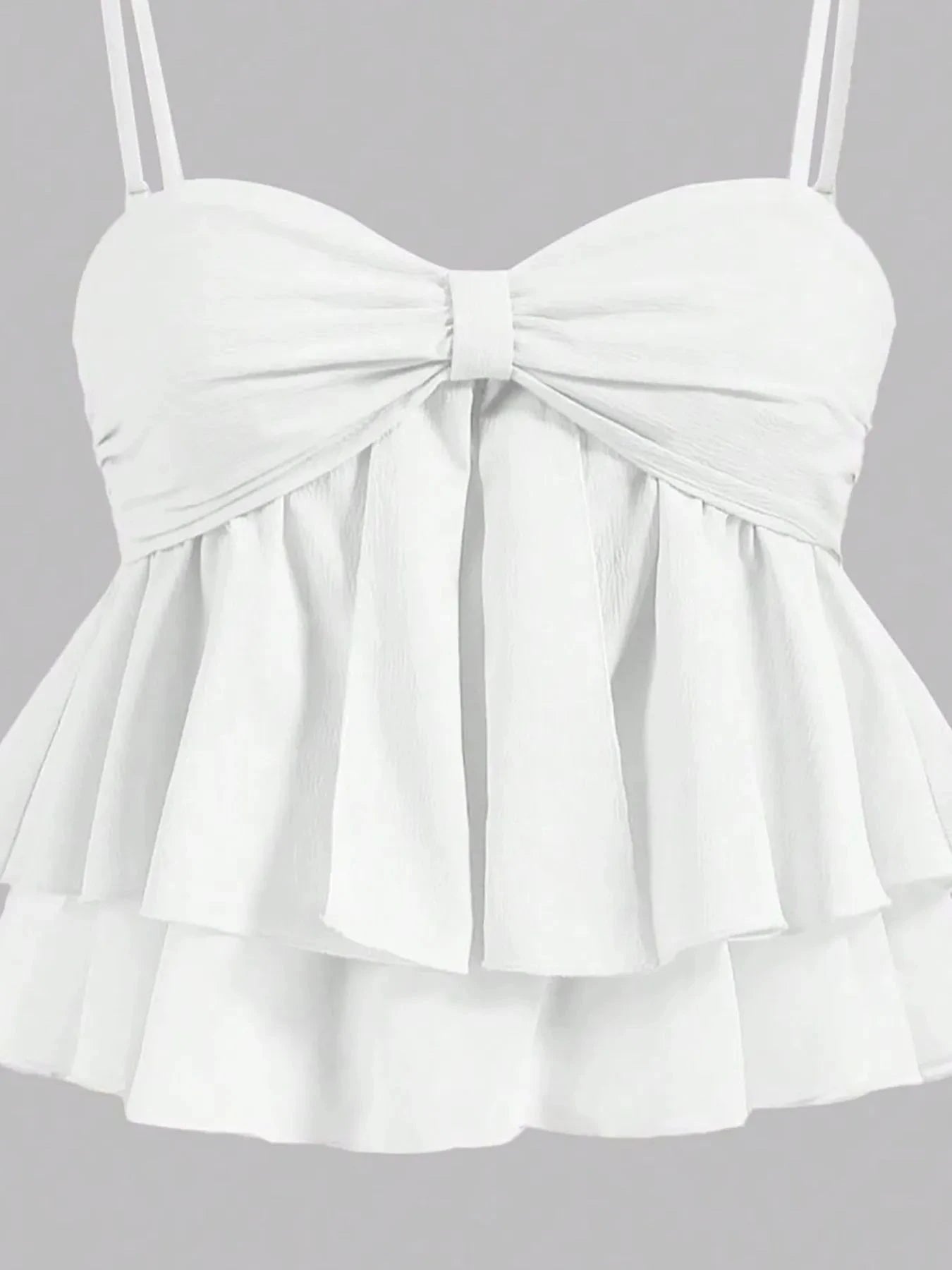 Sweetheart Neck Layered Cami White / XS