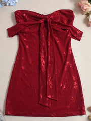 Sweetheart Neck Off Shoulder Dress