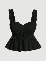 Sweetheart Neck Peplum Cami