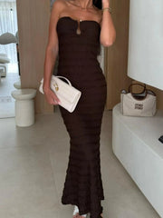 Sweetheart Neck Tube Maxi Dress