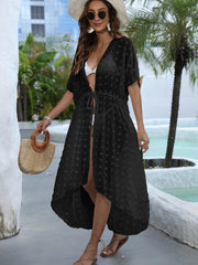 Swiss Dot Sheer Beach Cover Up Maxi Dress