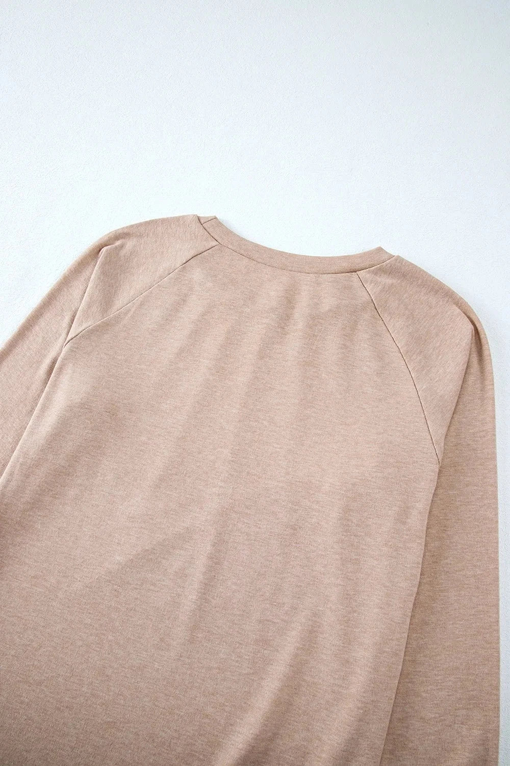 Texture Round Neck Long Sleeve T-Shirt