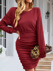 Textured Knit Bodycon Mini Dress