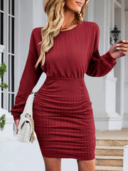 Textured Knit Bodycon Mini Dress