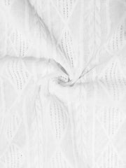 Textured Notched Short Sleeve Blouse