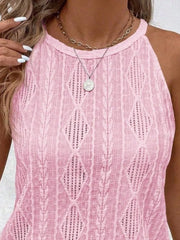 Textured Round Neck Tank