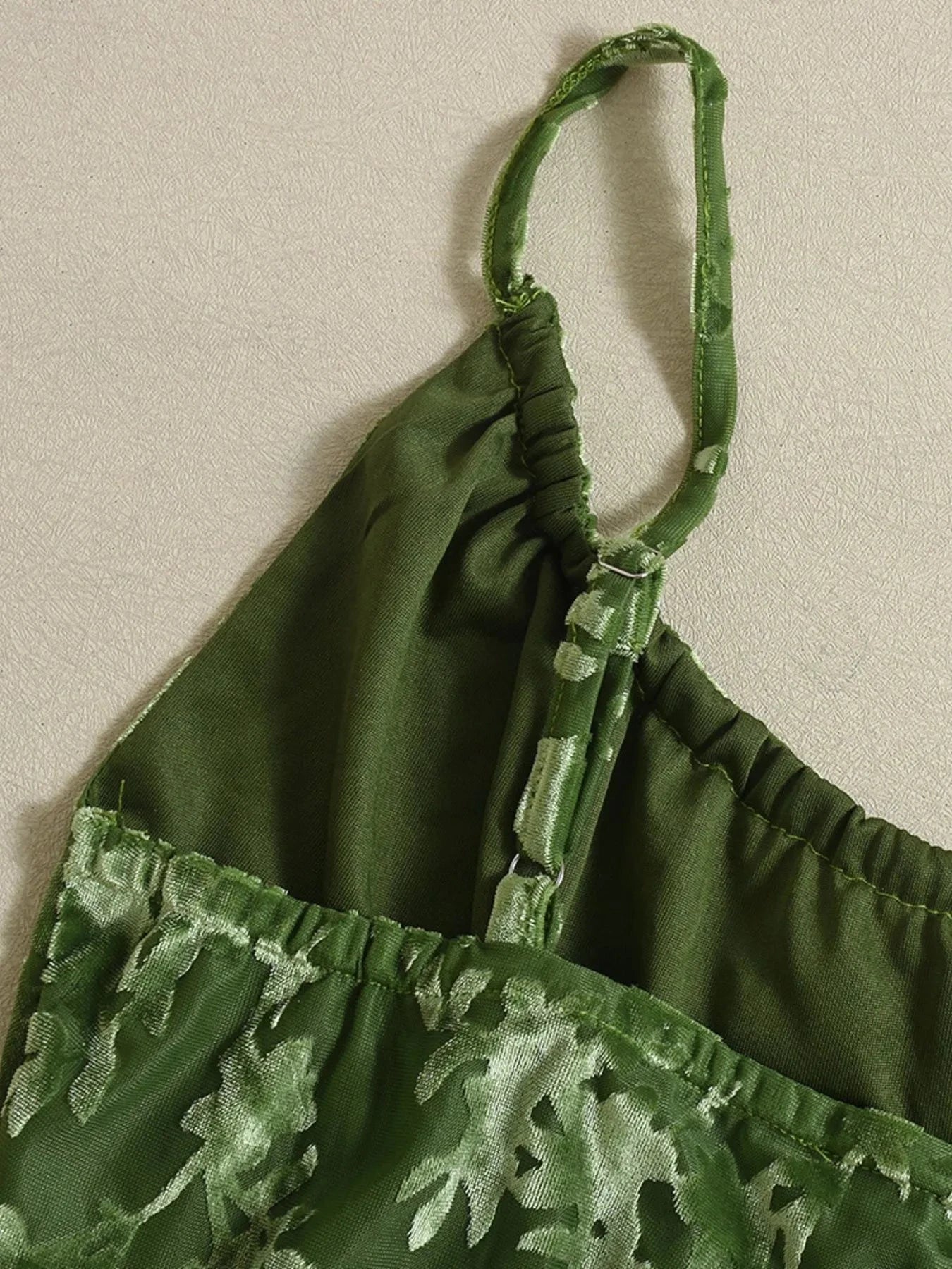 Textured Tie Front Cami Dress