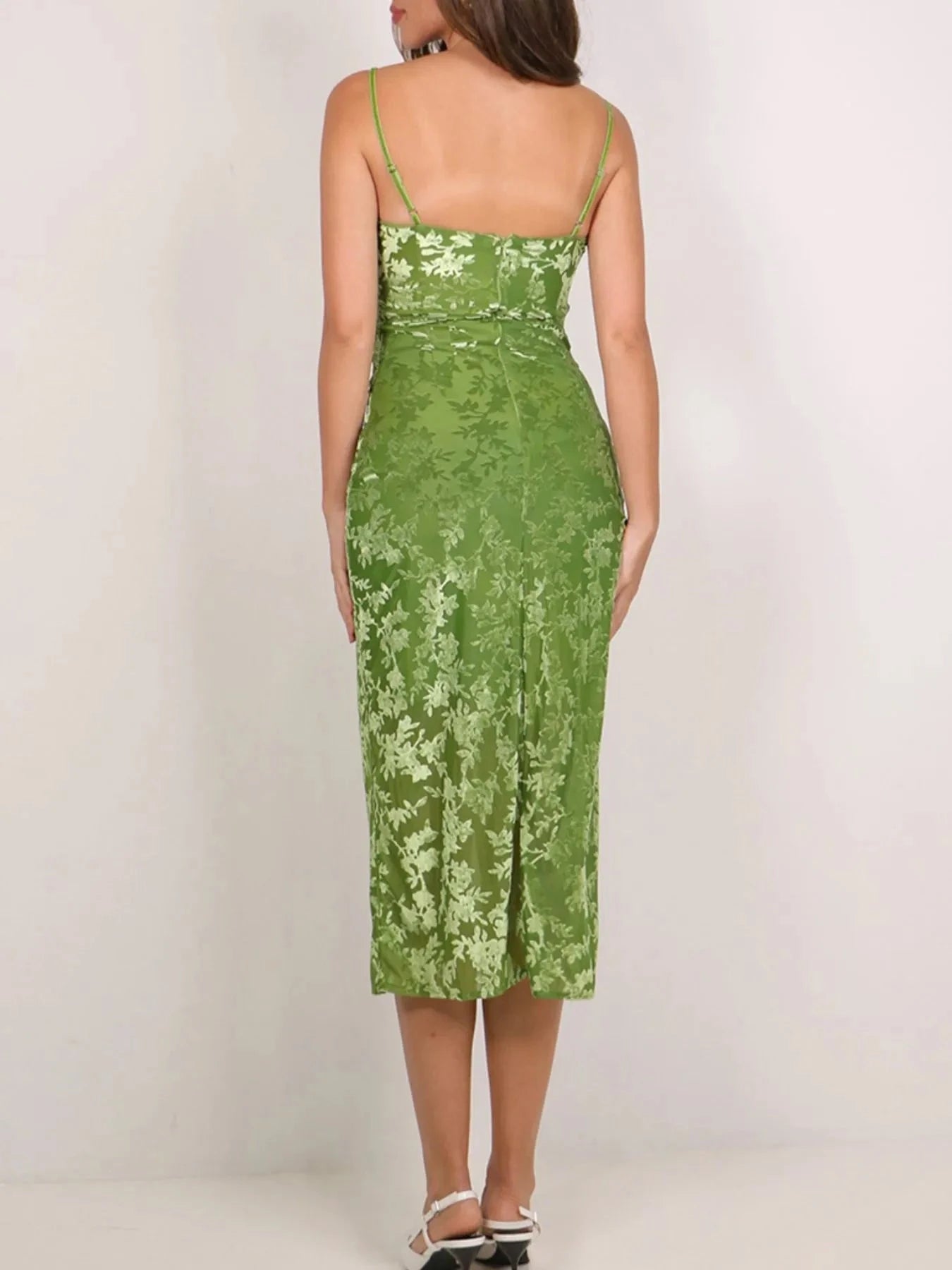 Textured Tie Front Cami Dress