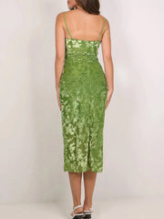 Textured Tie Front Cami Dress