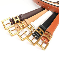 Thin Luxury PU Leather Belts for Women