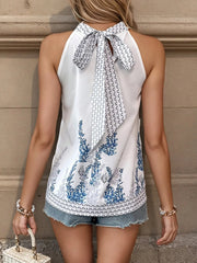 Tie Back Printed Cami