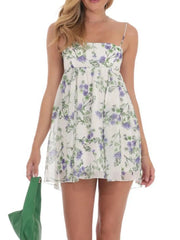 Tie Back Spaghetti Strap Mini Dress