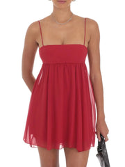 Tie Back Spaghetti Strap Mini Dress