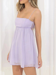 Tie Back Spaghetti Strap Mini Dress
