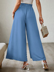 Tied Slit Wide Leg Pants