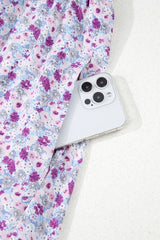 Tiered Floral Shirred High Waist Maxi Dress