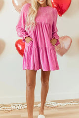 Tiered Flounce Sleeve Mini Dress