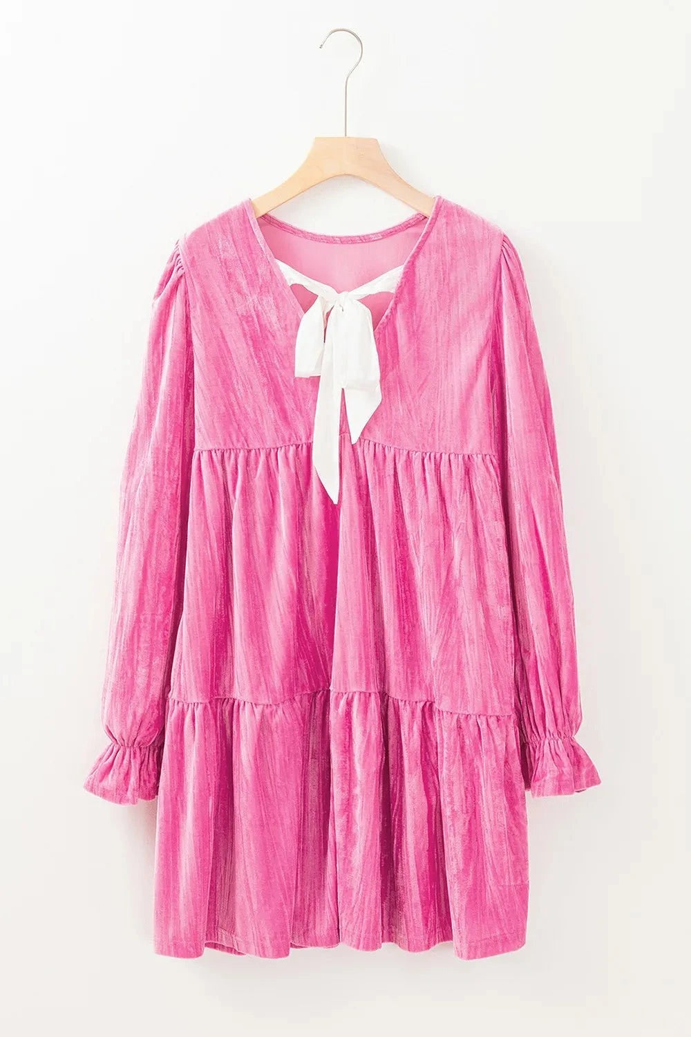 Tiered Flounce Sleeve Mini Dress