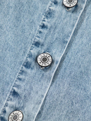 Tiered Flowy Overall Denim Dress