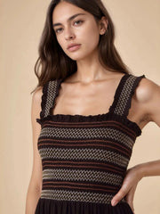 Tiered Square Neck Maxi Dress