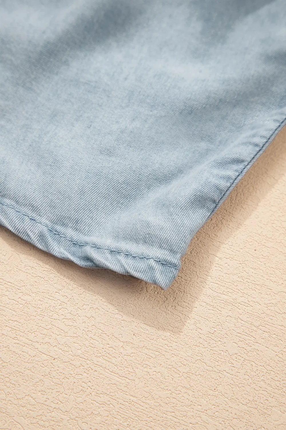 Tiered Wash Denim Maxi Skirt with Elastic Waist
