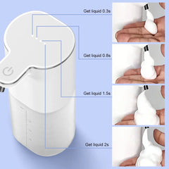 Touchless Automatic Soap Dispenser - Sensor Foam, Type-C Charging, High Capacity, Smart Liquid Soap with Adjustable Switch