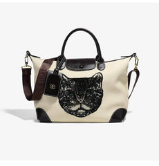 Trendy Cat Pattern Duffel Bag