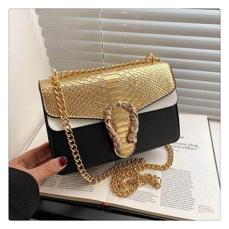 Trendy Women's Shoulder Bag Gold