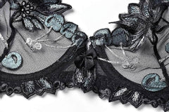 Trimmed Lace Cherry Double Strap Bra Panty Set