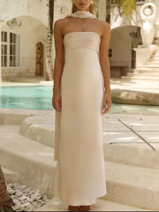 Tube Mermaid Maxi Dress Off-white / S