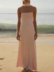 Tube Mermaid Maxi Dress Pink / S
