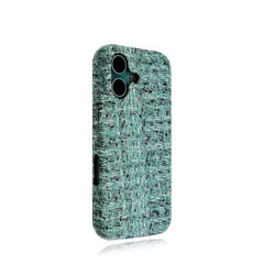 Tweed Wooly Textured Hard Shell iPhone Case iPhone 11 / Turquoise